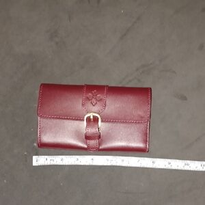 Elegant Burgundy Leather Wallet. Patricia Nash.
